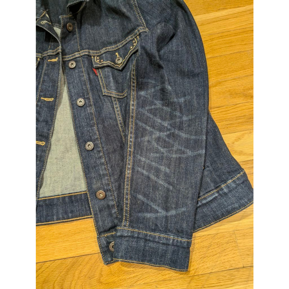 Levi's Indigo Blue Denim Trucker Jacket - Picture 14 of 14